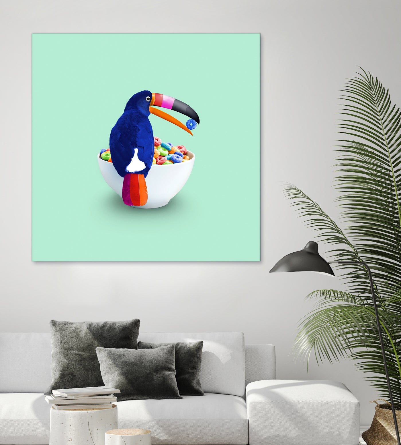 CEREAL TOUCAN by Jonas Loose on GIANT ART - green 3d art