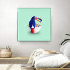 CEREAL TOUCAN by Jonas Loose on GIANT ART - green 3d art