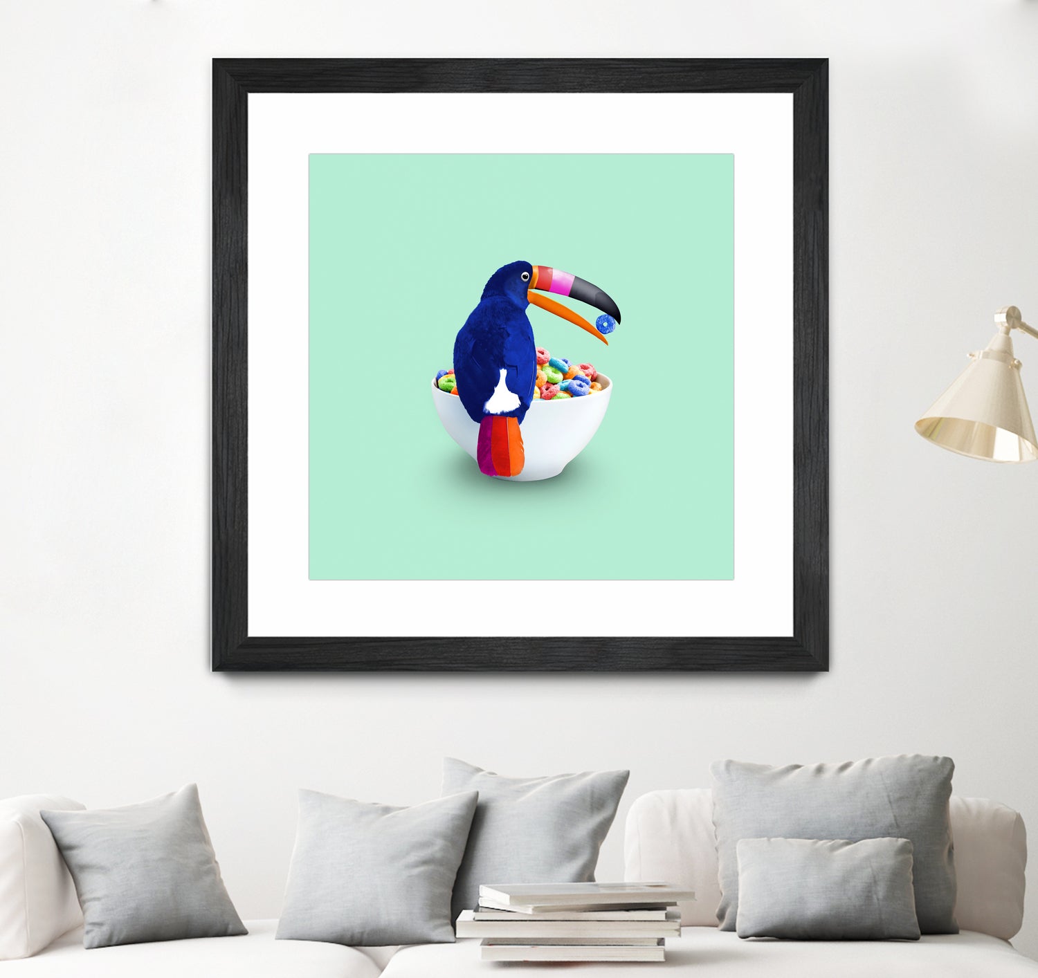 CEREAL TOUCAN by Jonas Loose on GIANT ART - green 3d art