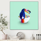 CEREAL TOUCAN by Jonas Loose on GIANT ART - green 3d art