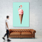 FLAMINGO CONE by Jonas Loose on GIANT ART - pink photo manipulation