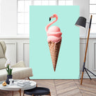 FLAMINGO CONE by Jonas Loose on GIANT ART - pink photo manipulation