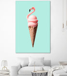 FLAMINGO CONE by Jonas Loose on GIANT ART - pink photo manipulation