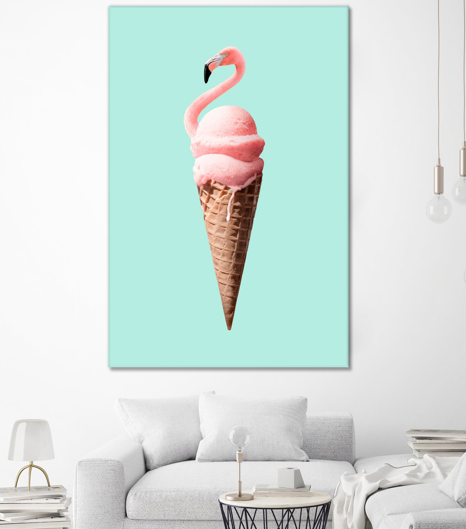 FLAMINGO CONE by Jonas Loose on GIANT ART - pink photo manipulation