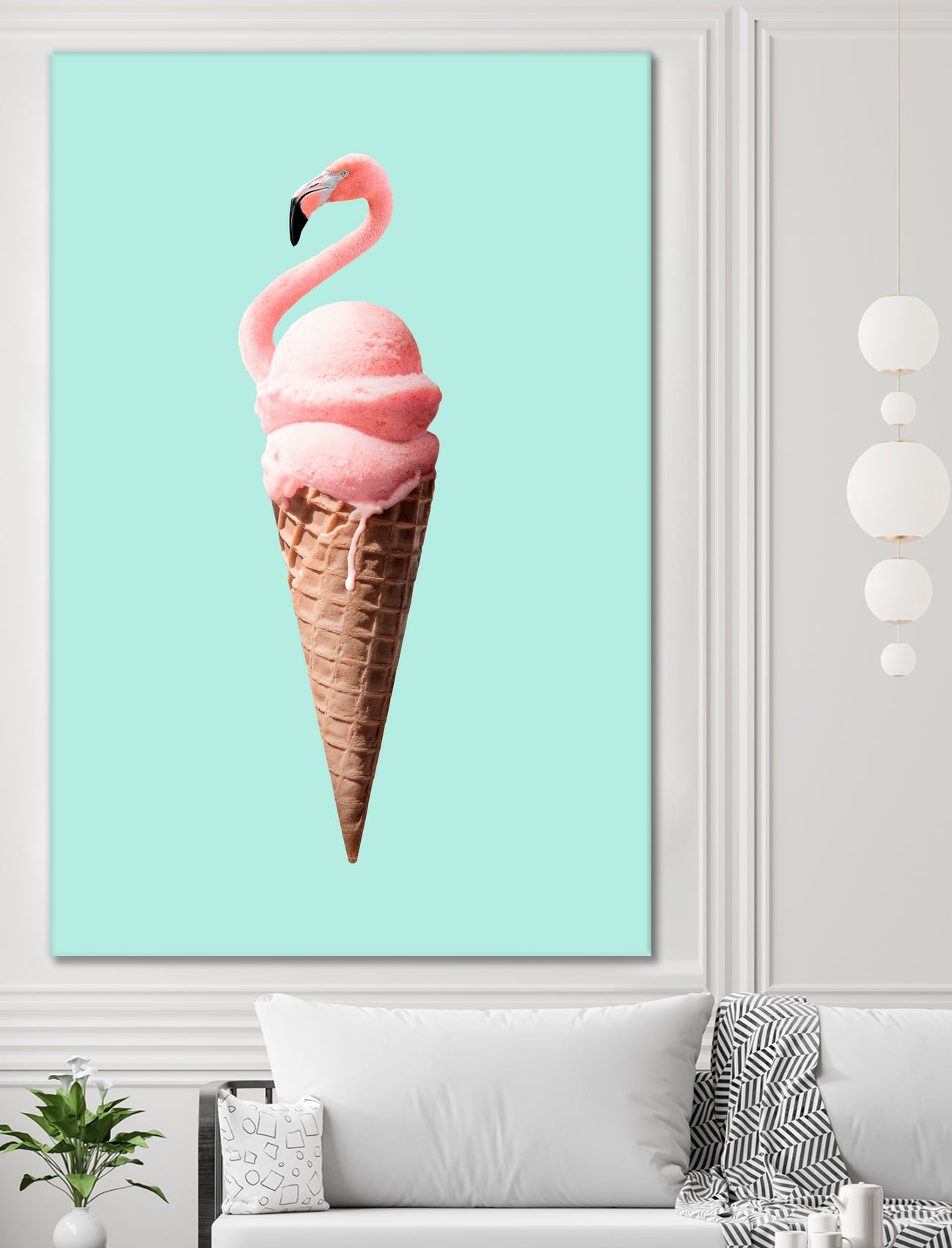 FLAMINGO CONE by Jonas Loose on GIANT ART - pink photo manipulation