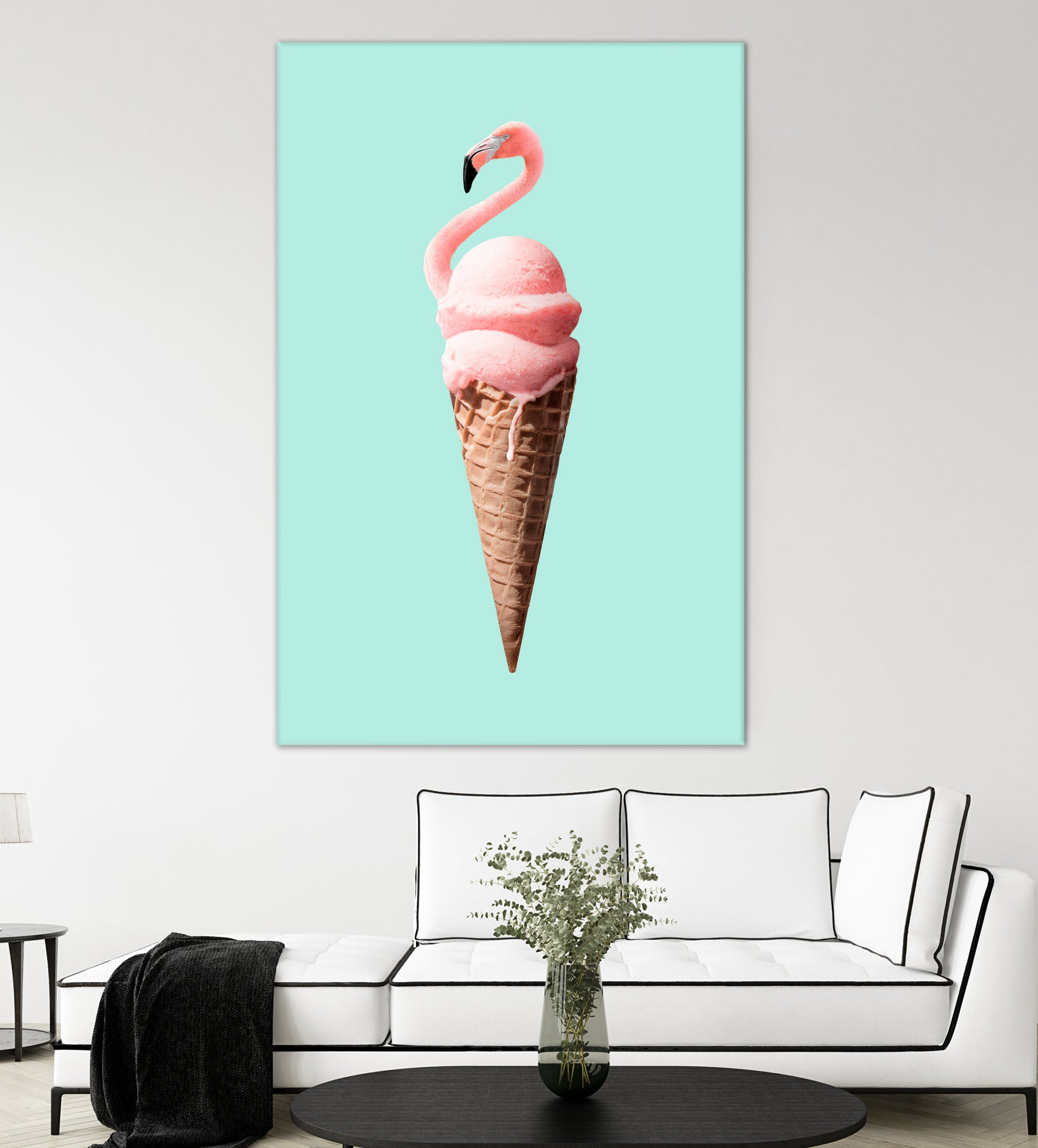 FLAMINGO CONE by Jonas Loose on GIANT ART - pink photo manipulation