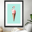 FLAMINGO CONE by Jonas Loose on GIANT ART - pink photo manipulation