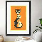 3 Cats by Jazzberry Blue on GIANT ART - orange vector illustration