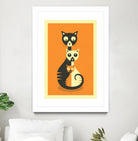 3 Cats by Jazzberry Blue on GIANT ART - orange vector illustration