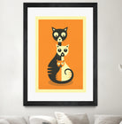 3 Cats by Jazzberry Blue on GIANT ART - orange vector illustration