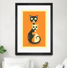 3 Cats by Jazzberry Blue on GIANT ART - orange vector illustration