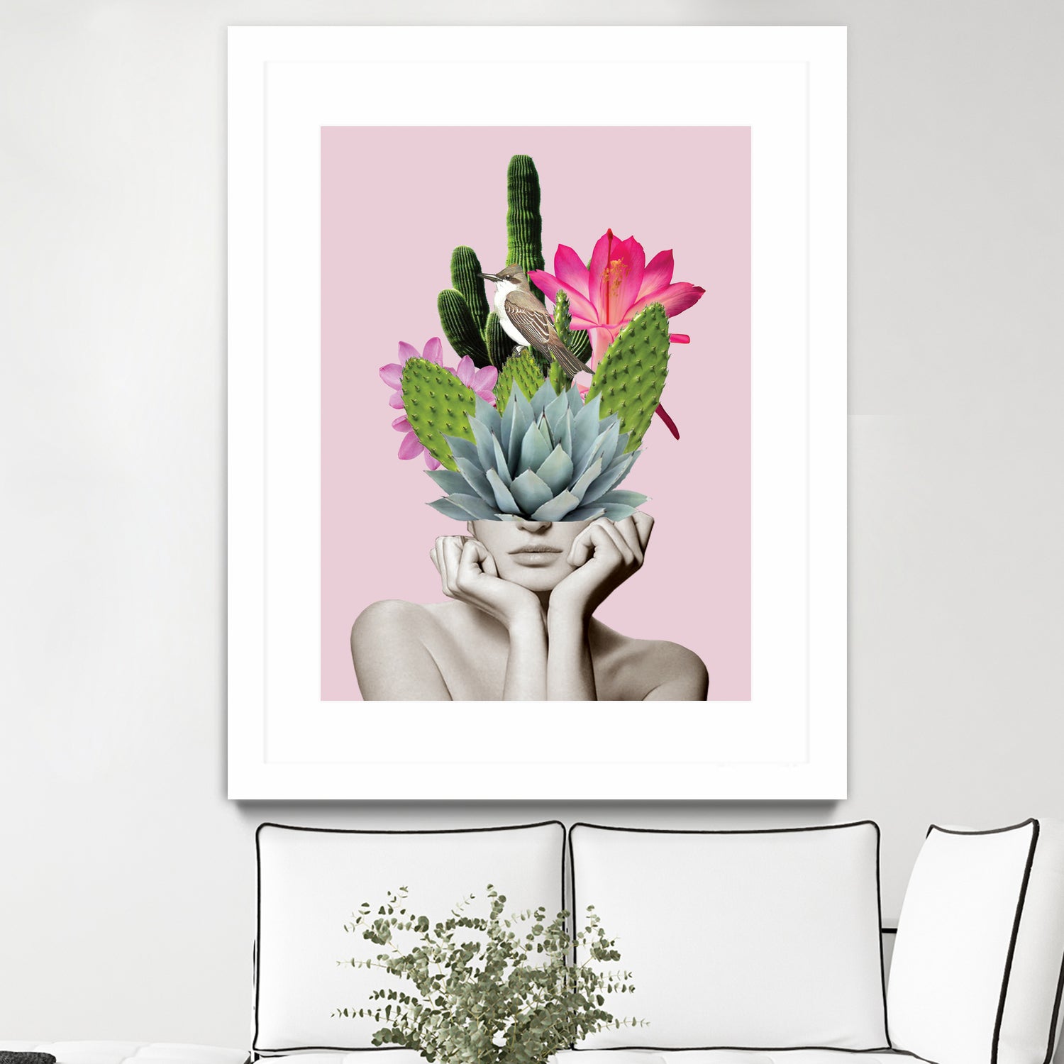 Cactus Lady by dada22 . on GIANT ART - pink photo illustration