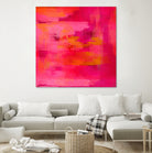 Abstract brushstrokes in pastel pinks and oranges by Mar Cantón on GIANT ART - white digital painting