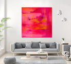 Abstract brushstrokes in pastel pinks and oranges by Mar Cantón on GIANT ART - white digital painting