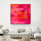 Abstract brushstrokes in pastel pinks and oranges by Mar Cantón on GIANT ART - white digital painting