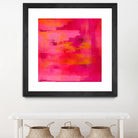 Abstract brushstrokes in pastel pinks and oranges by Mar Cantón on GIANT ART - white digital painting