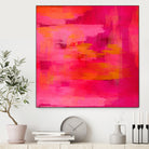 Abstract brushstrokes in pastel pinks and oranges by Mar Cantón on GIANT ART - white digital painting