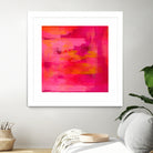 Abstract brushstrokes in pastel pinks and oranges by Mar Cantón on GIANT ART - white digital painting