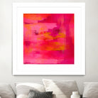 Abstract brushstrokes in pastel pinks and oranges by Mar Cantón on GIANT ART - white digital painting