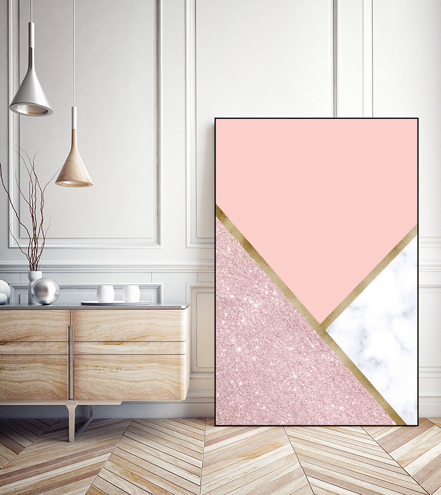 Glitter and marble by Denitsa Tsonkova on GIANT ART - pink digital drawing