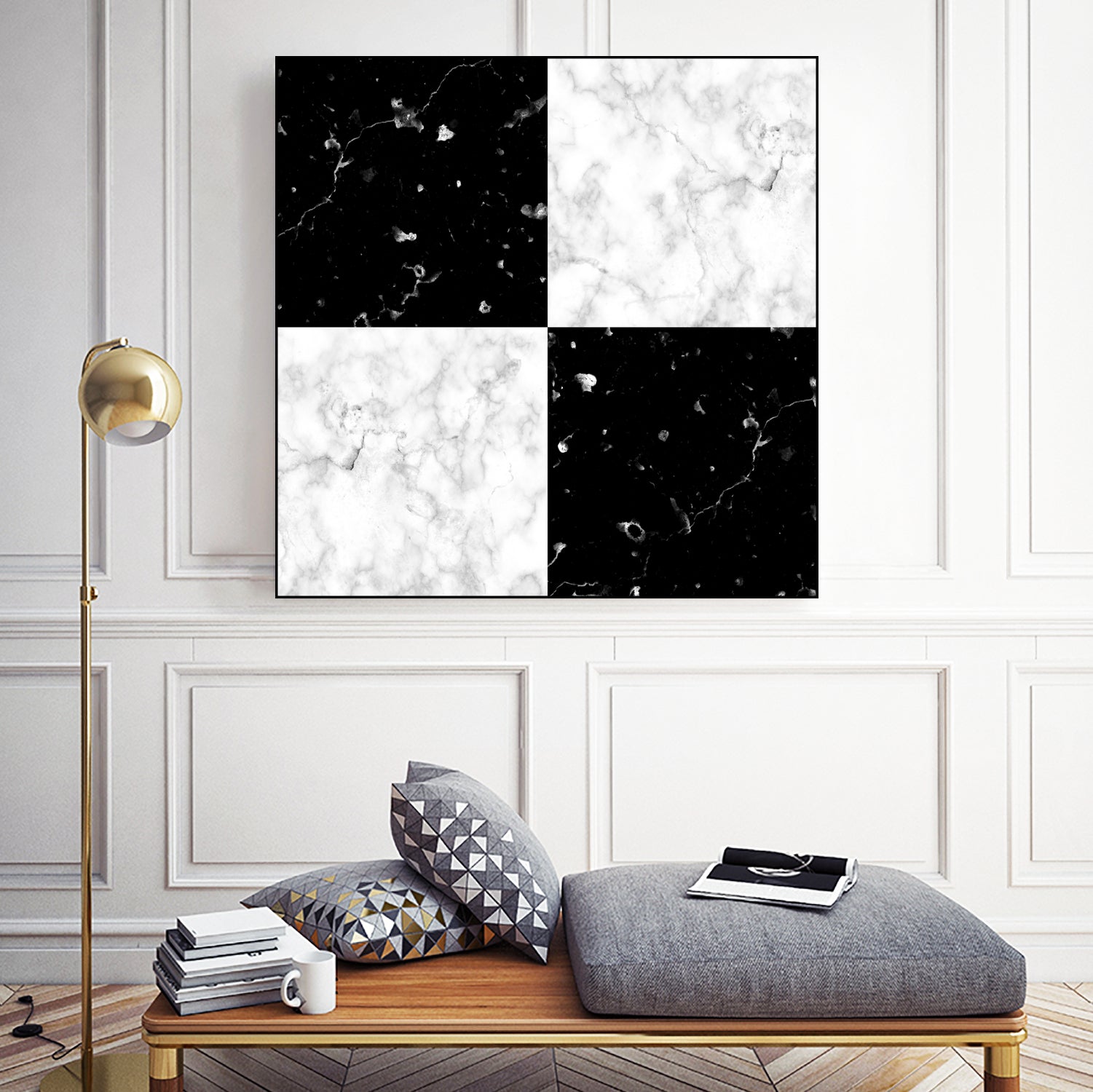 Black and white marble by Denitsa Tsonkova on GIANT ART - black digital drawing