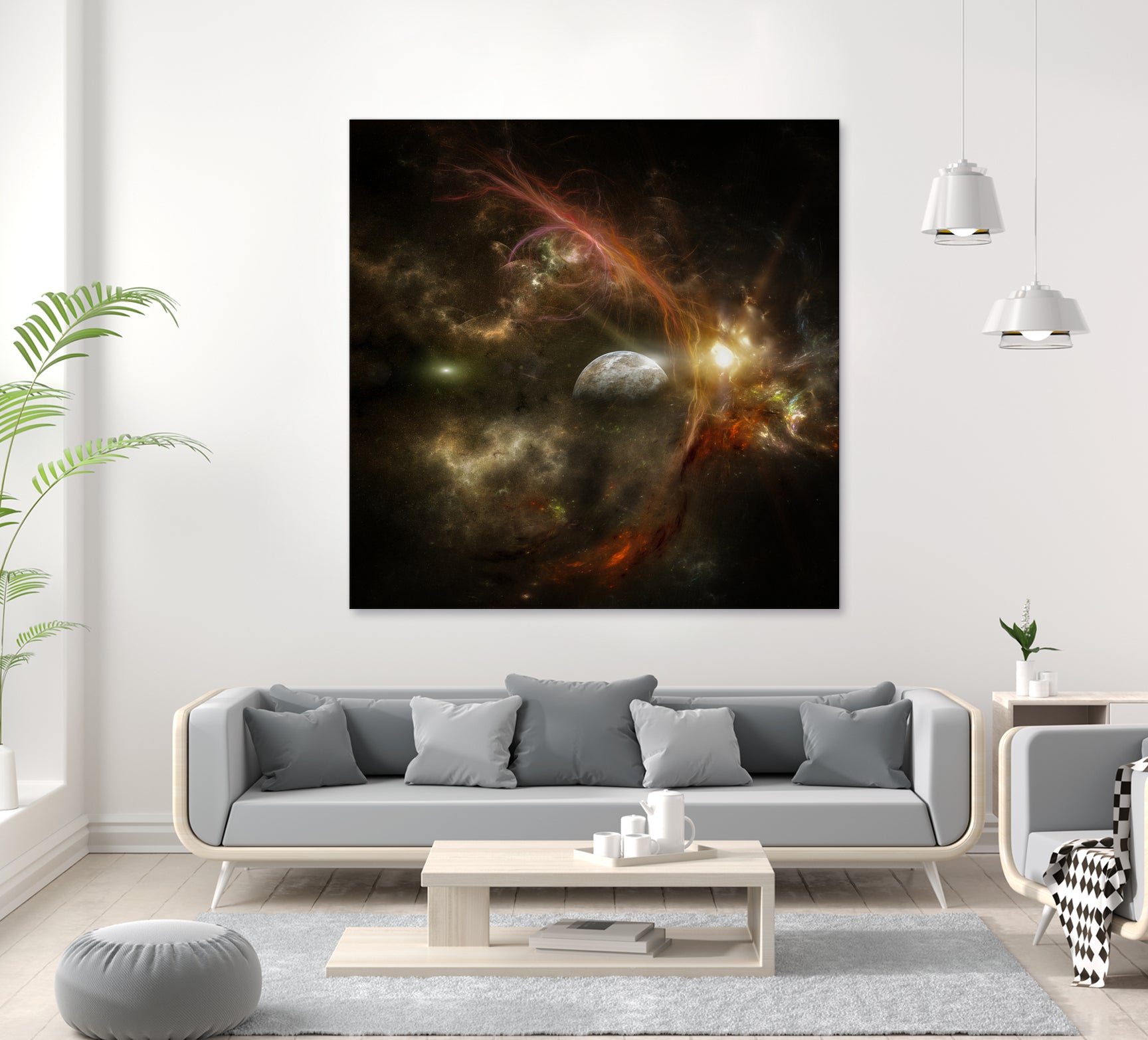 Bright nebula by Alain Gaymard on GIANT ART - black 3d art