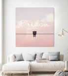 Dreamer by Donna Carter on GIANT ART - pink typography