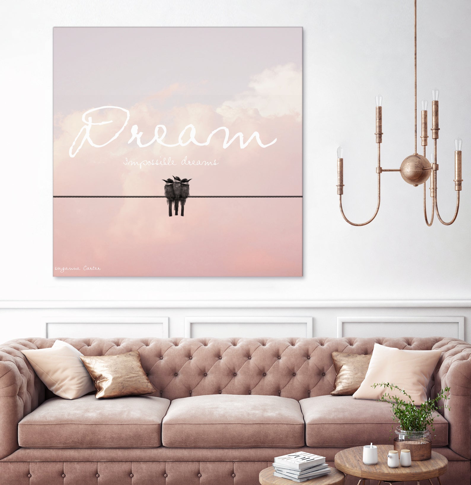 Dreamer by Donna Carter on GIANT ART - pink typography