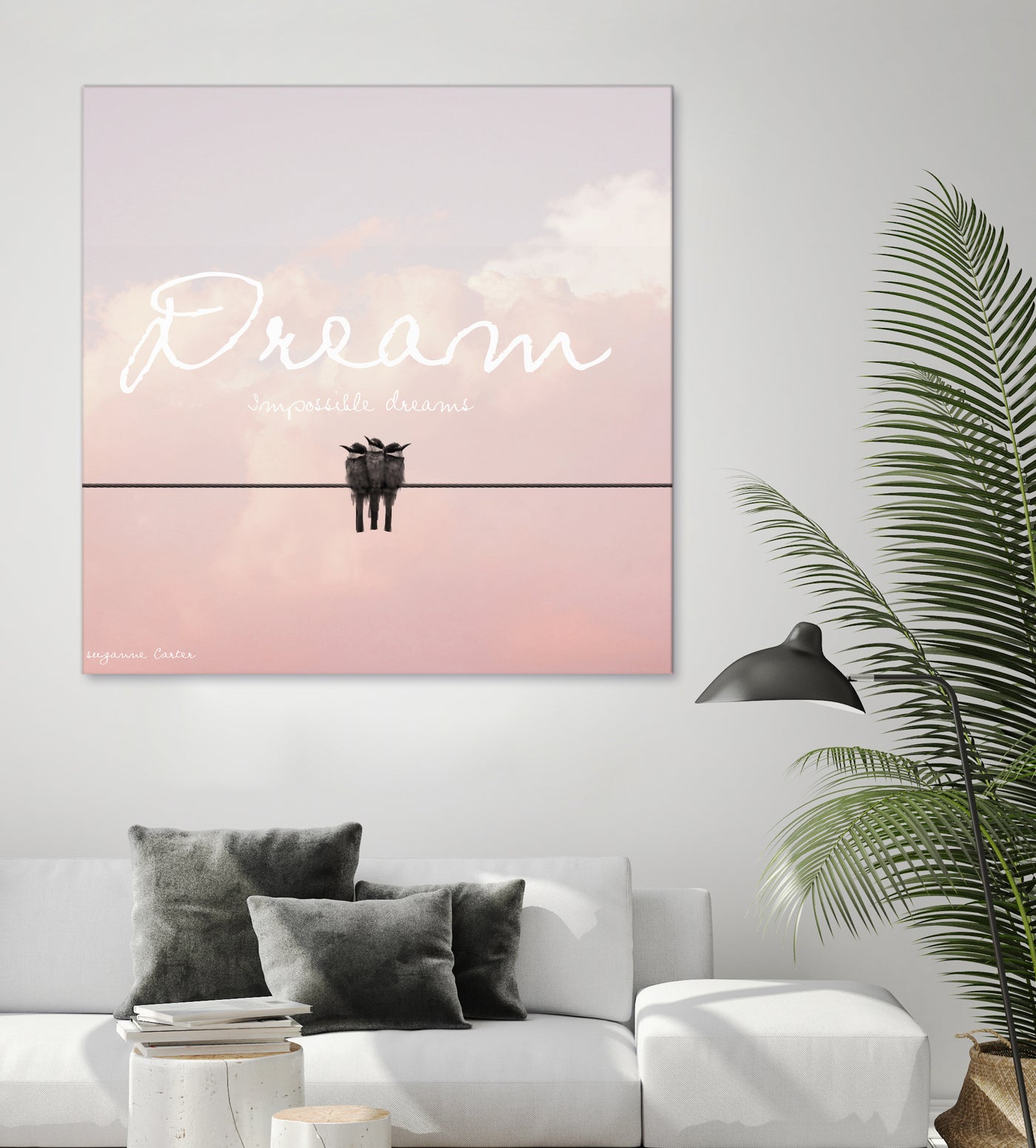 Dreamer by Donna Carter on GIANT ART - pink typography