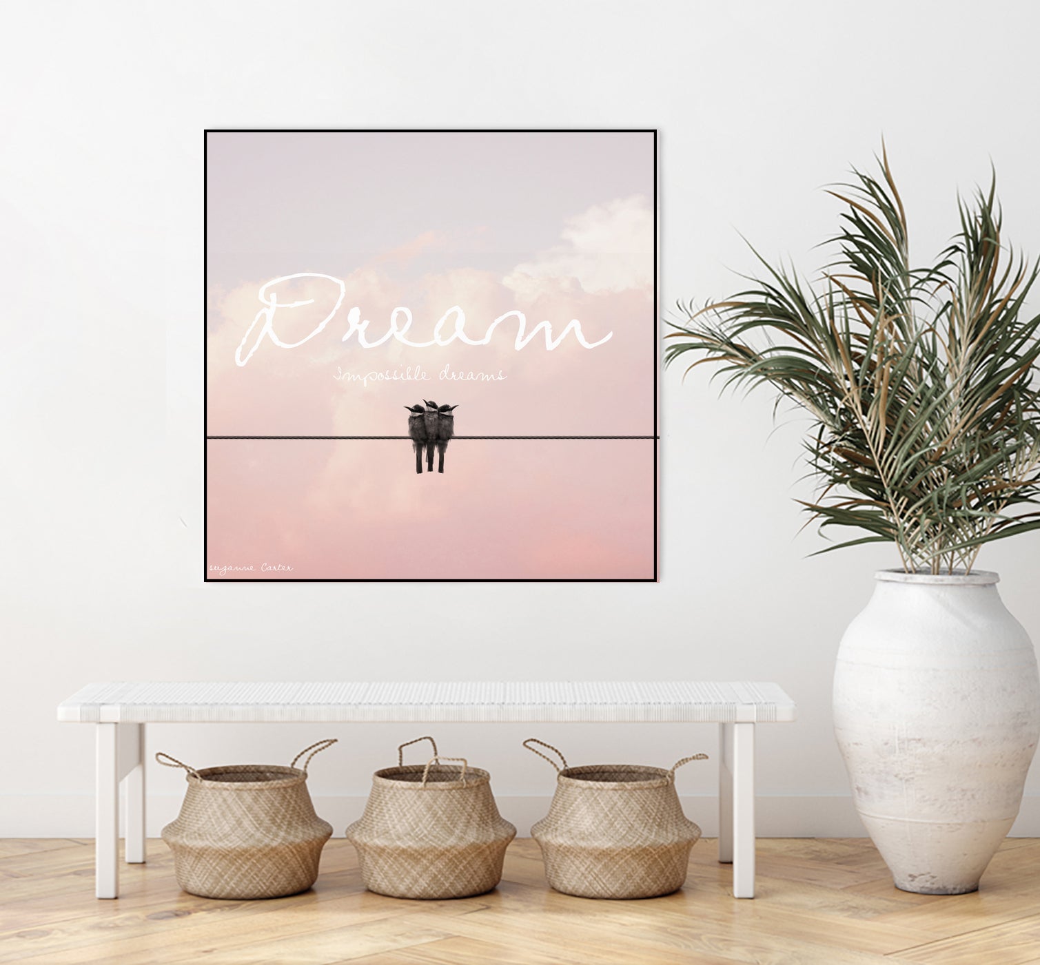 Dreamer by Donna Carter on GIANT ART - pink typography