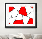 Abstract geometric pattern - red, black and white. by Keren Shiker on GIANT ART - red digital painting