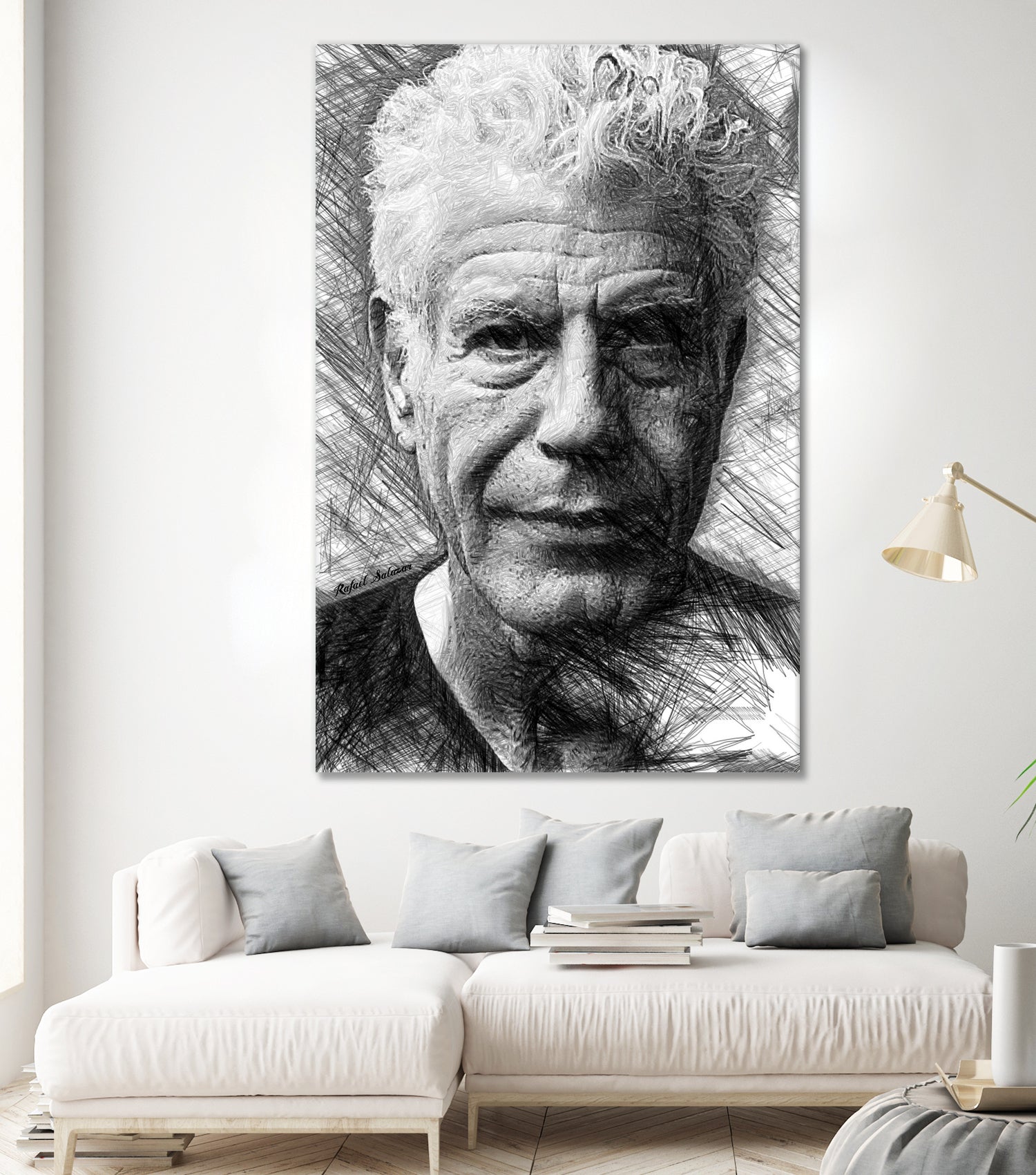 Anthony Bourdain by Rafael Salazar on GIANT ART - black mixed media