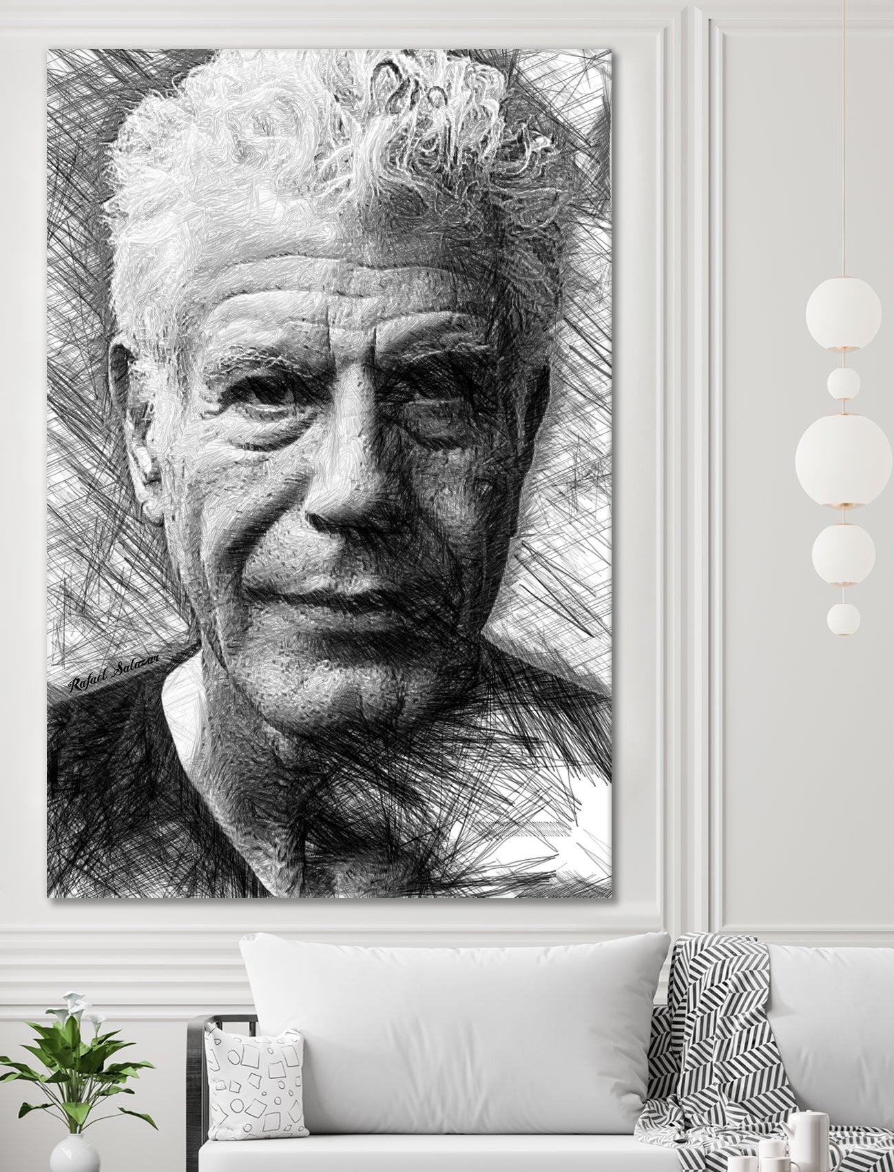 Anthony Bourdain by Rafael Salazar on GIANT ART - black mixed media