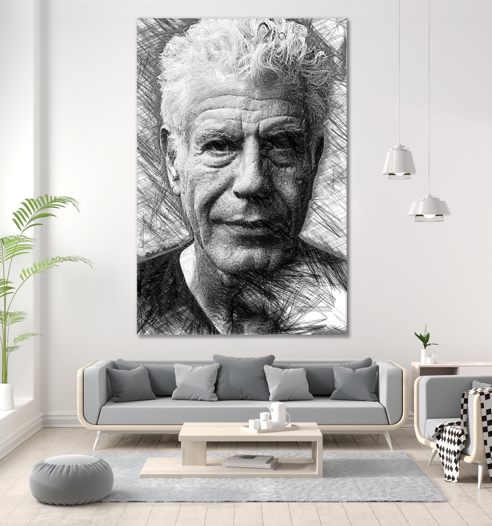 Anthony Bourdain by Rafael Salazar on GIANT ART - black mixed media