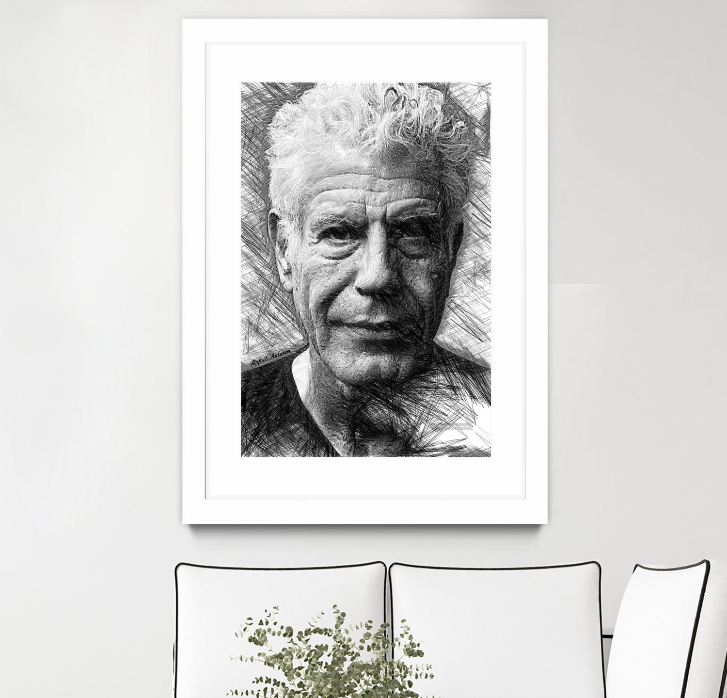 Anthony Bourdain by Rafael Salazar on GIANT ART - black mixed media