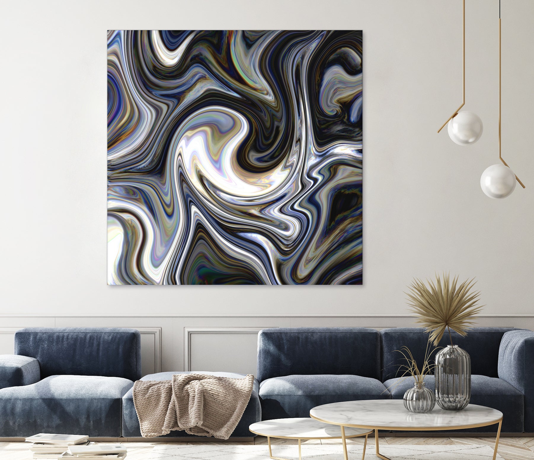 Marble in Grey and Black by Royal SunGate on GIANT ART - black digital painting