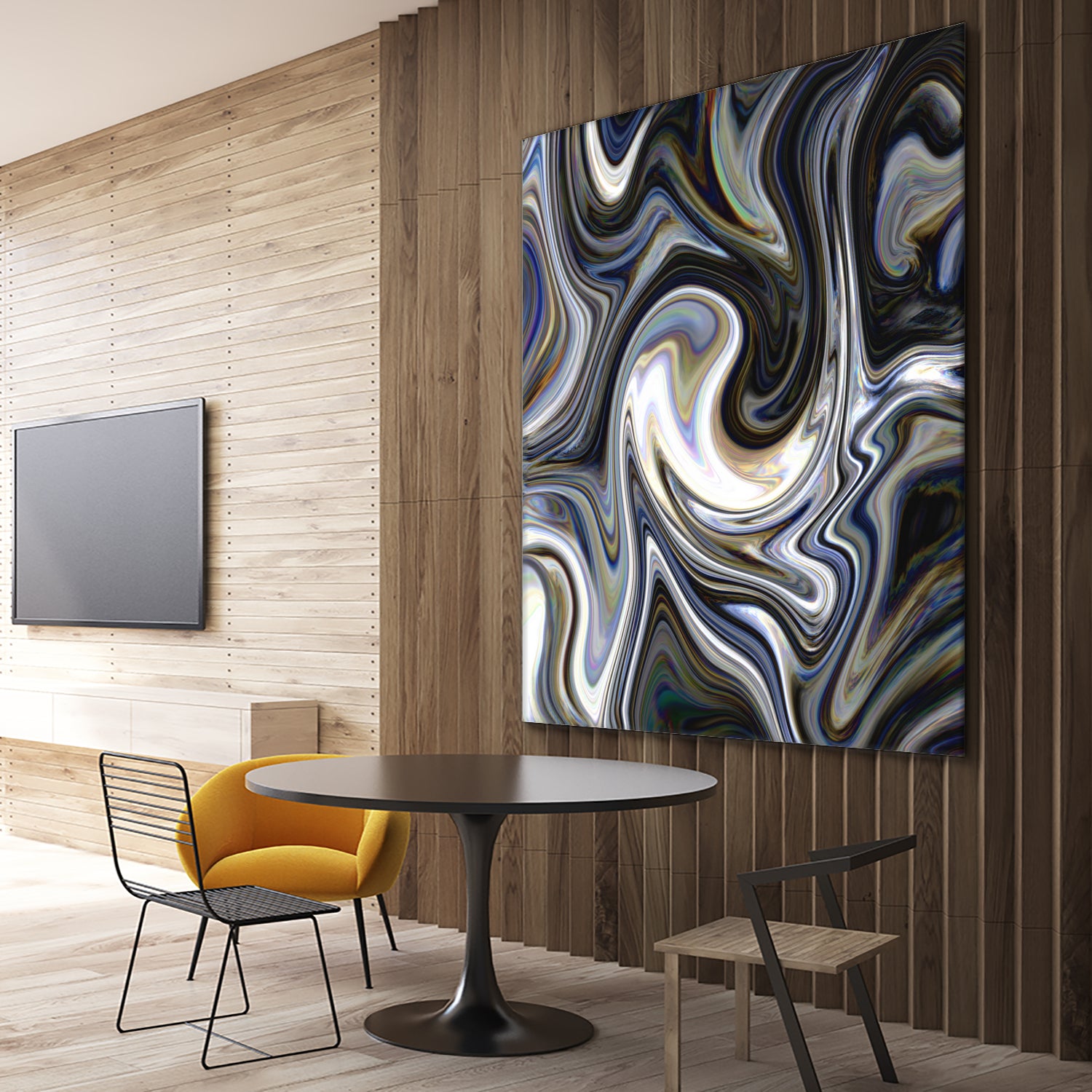 Marble in Grey and Black by Royal SunGate on GIANT ART - black digital painting