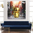 Gold Kitty in New York City by Vin Zzep on GIANT ART - white digital painting