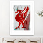 Liverpool FC football liverbird by gareth mcguckin on GIANT ART - white mixed media