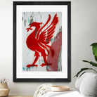 Liverpool FC football liverbird by gareth mcguckin on GIANT ART - white mixed media