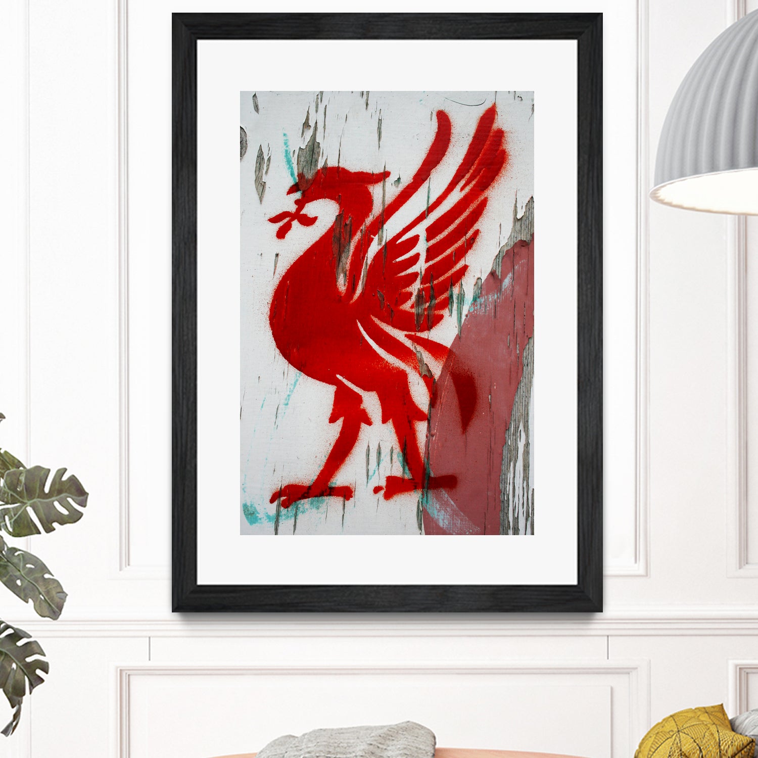 Liverpool FC football liverbird by gareth mcguckin on GIANT ART - white mixed media