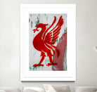 Liverpool FC football liverbird by gareth mcguckin on GIANT ART - white mixed media