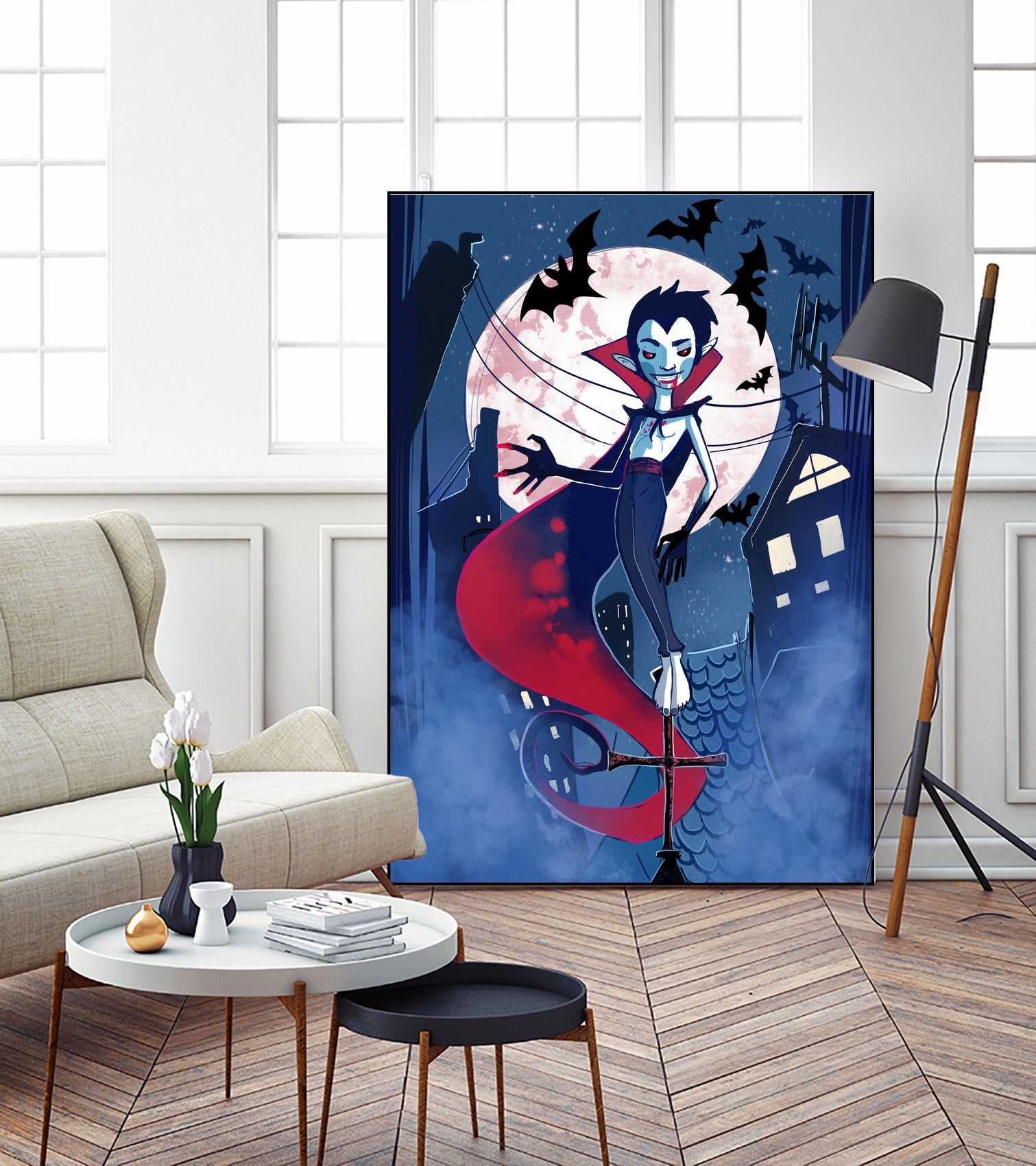 Vampire Blues by Gema Moratilla on GIANT ART - blue digital painting