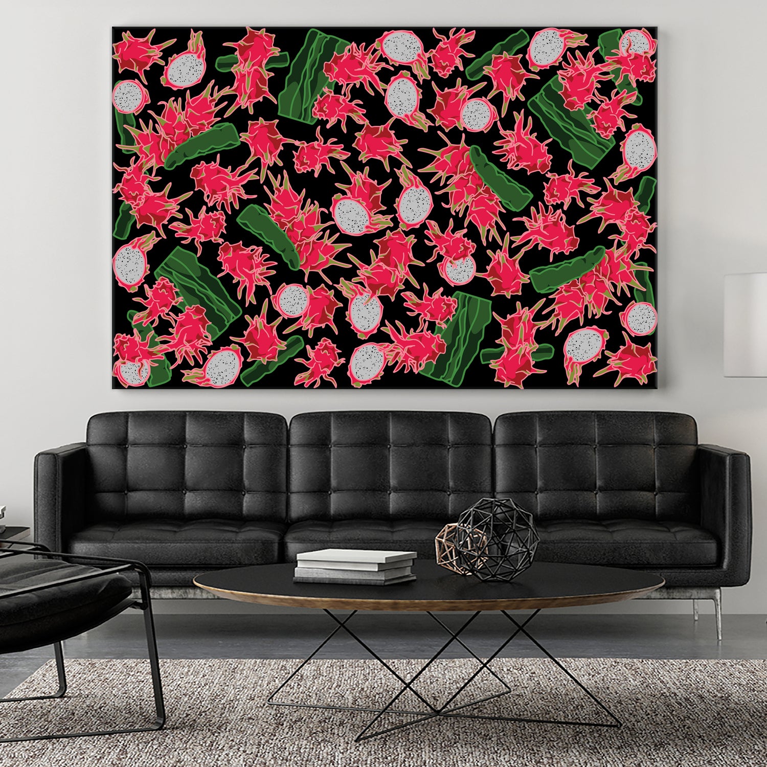 Dragon fruit / Pitahaya by Ekaterina Shuvalova on GIANT ART - gray digital drawing