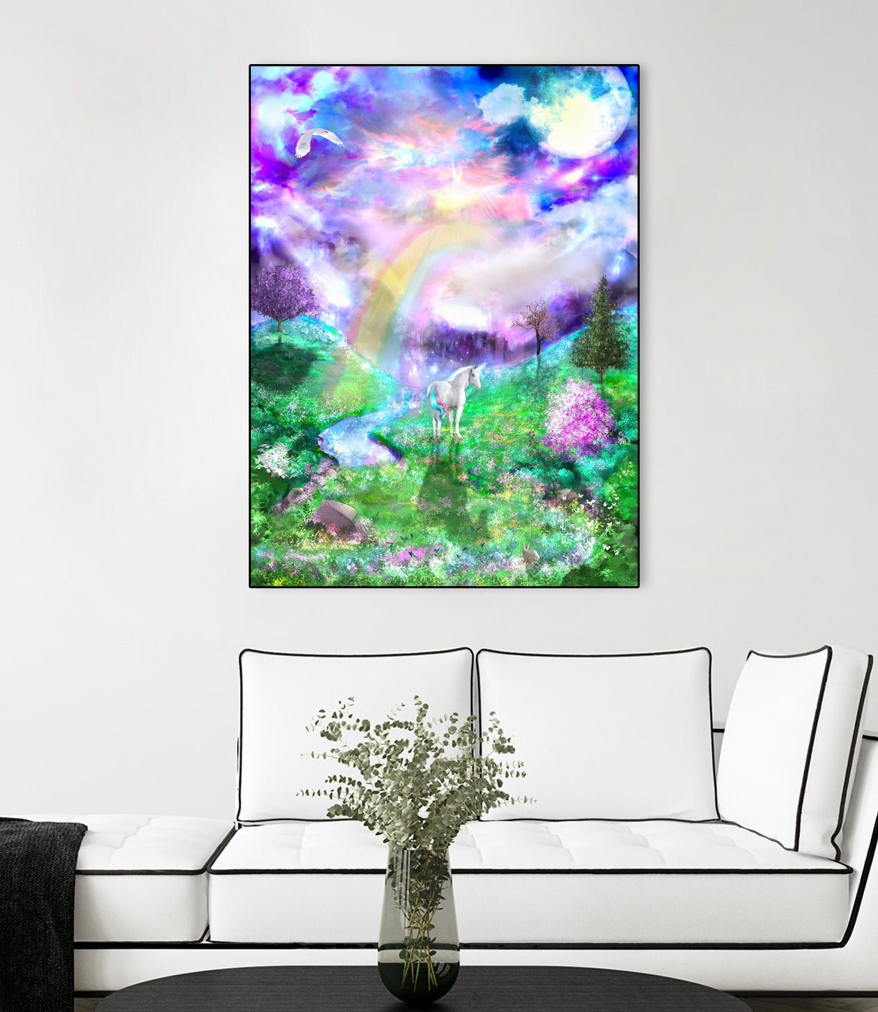 Last Unicorn by Todd Jumper on GIANT ART - fuchsia digital painting