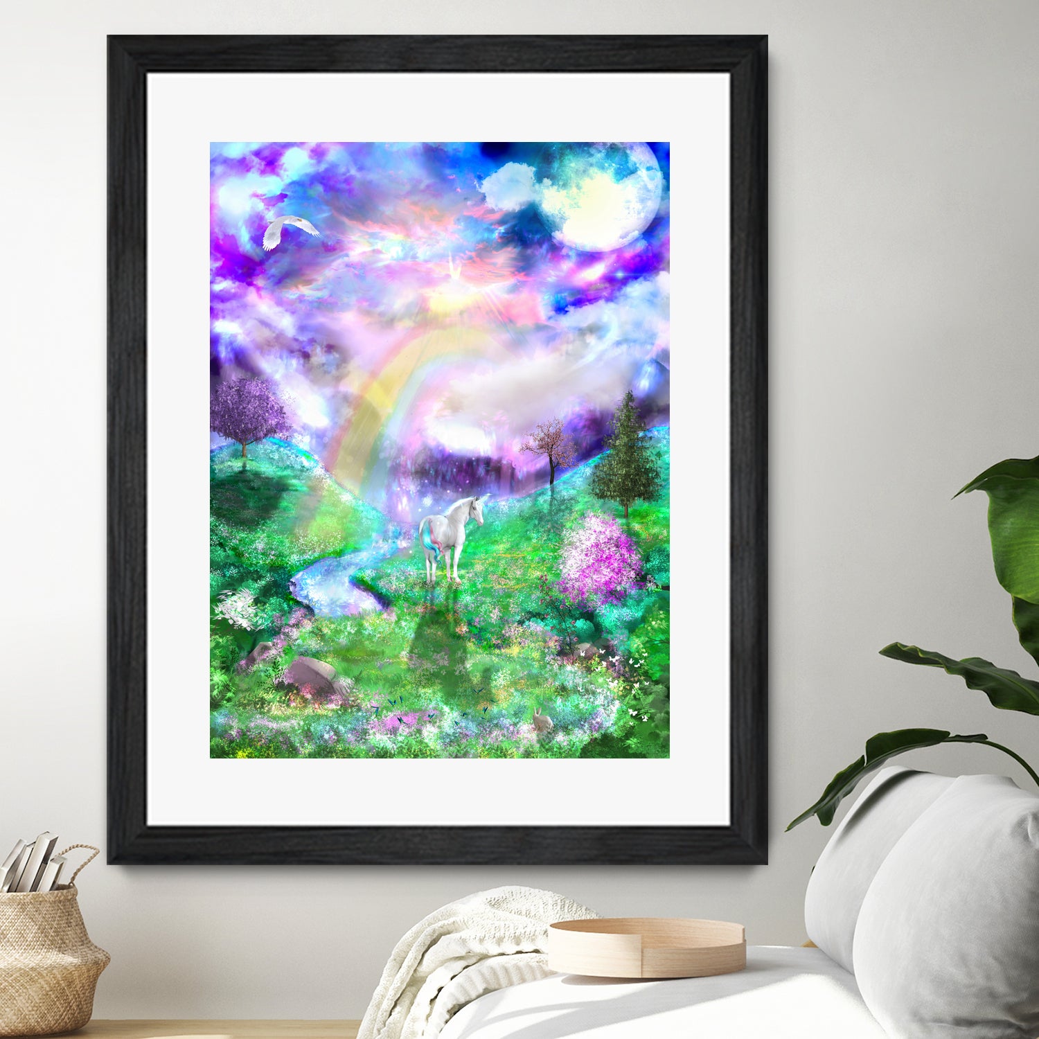 Last Unicorn by Todd Jumper on GIANT ART - fuchsia digital painting