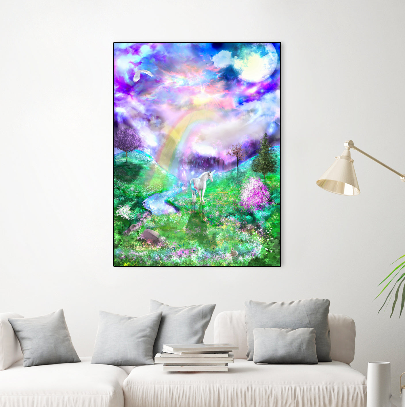 Last Unicorn by Todd Jumper on GIANT ART - fuchsia digital painting