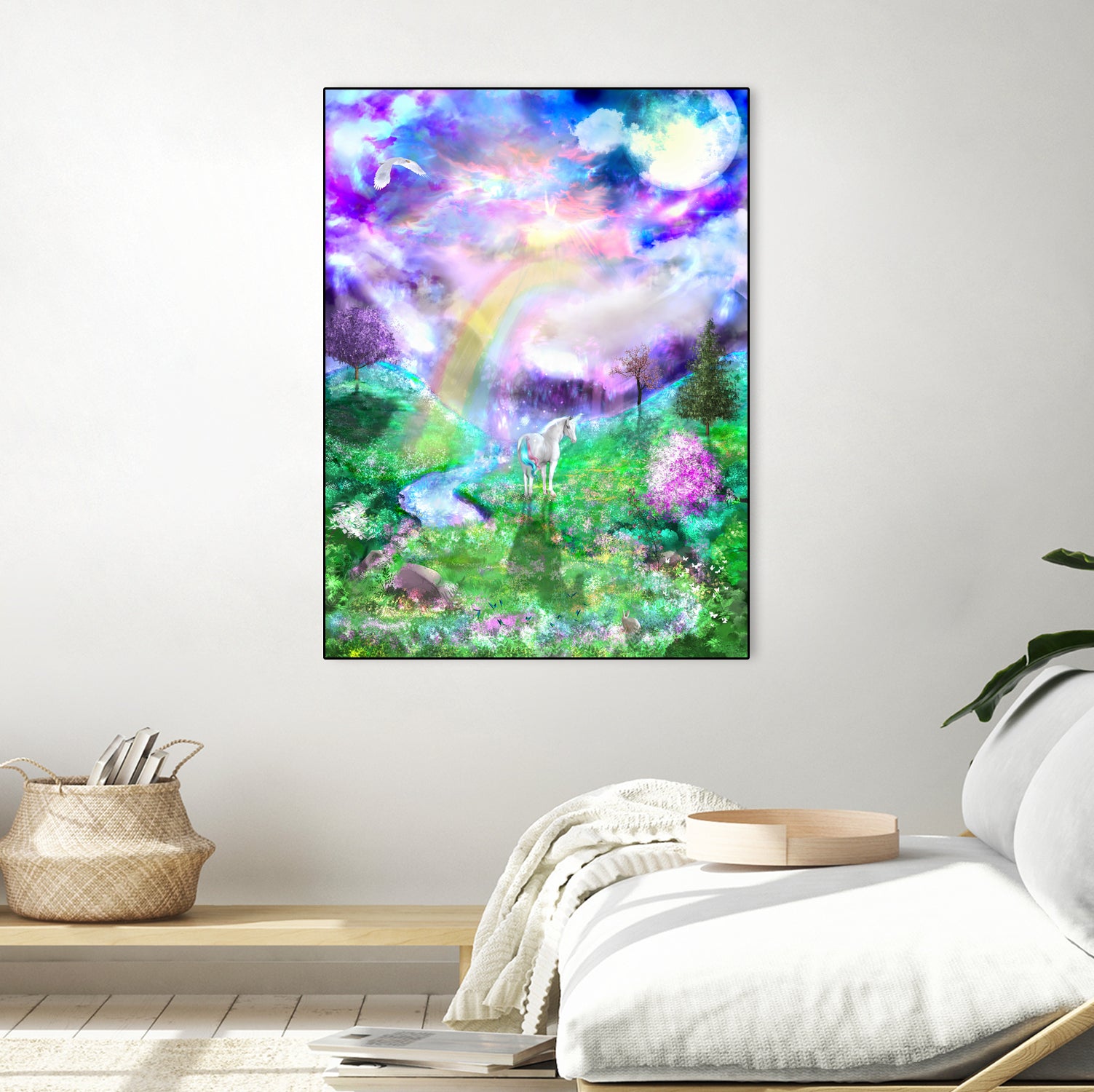 Last Unicorn by Todd Jumper on GIANT ART - fuchsia digital painting