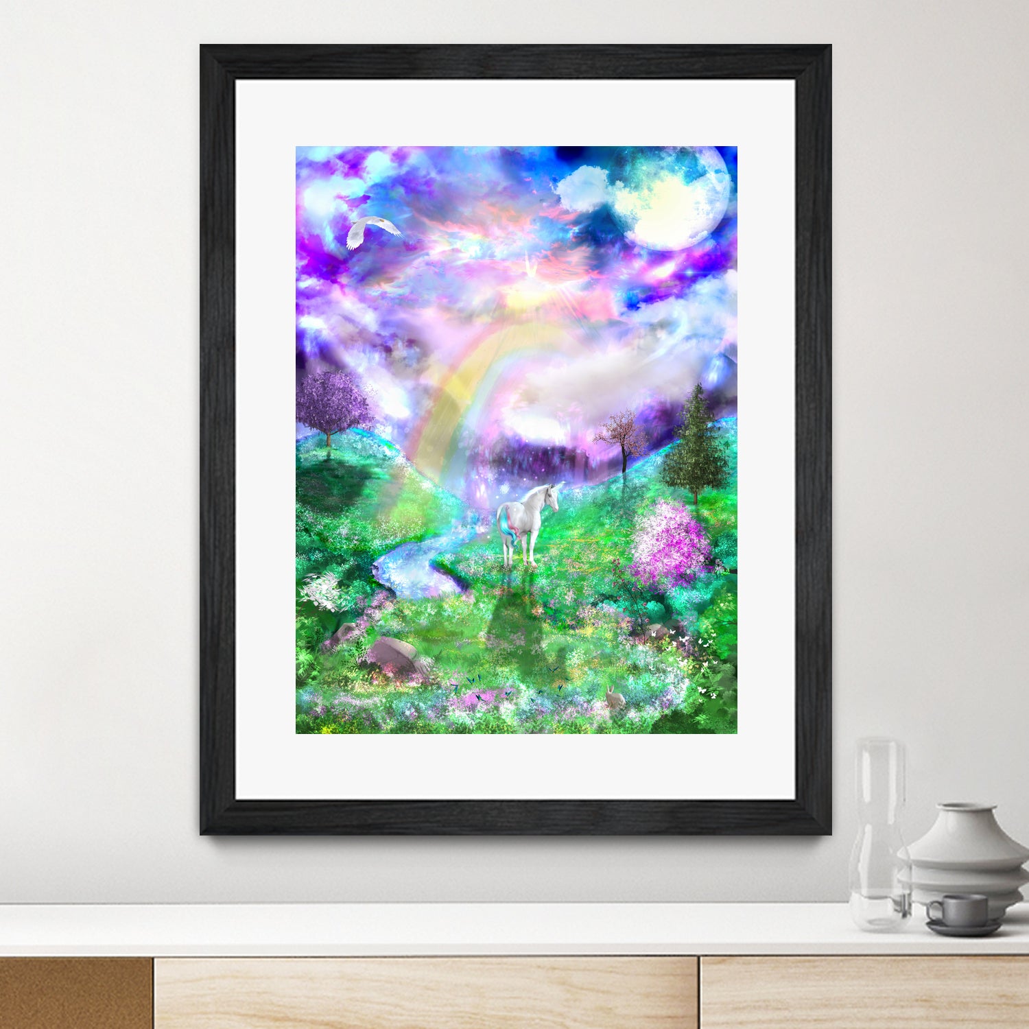 Last Unicorn by Todd Jumper on GIANT ART - fuchsia digital painting