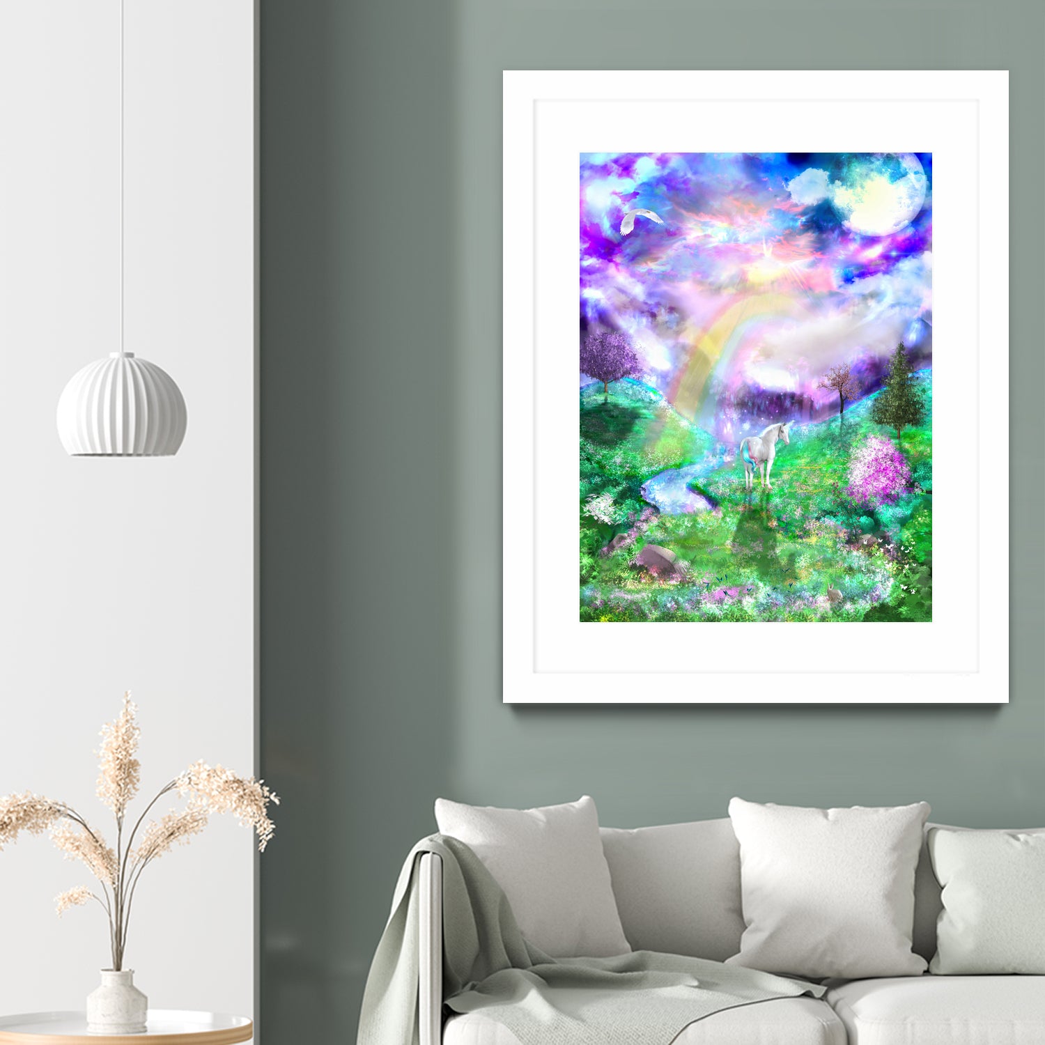 Last Unicorn by Todd Jumper on GIANT ART - fuchsia digital painting